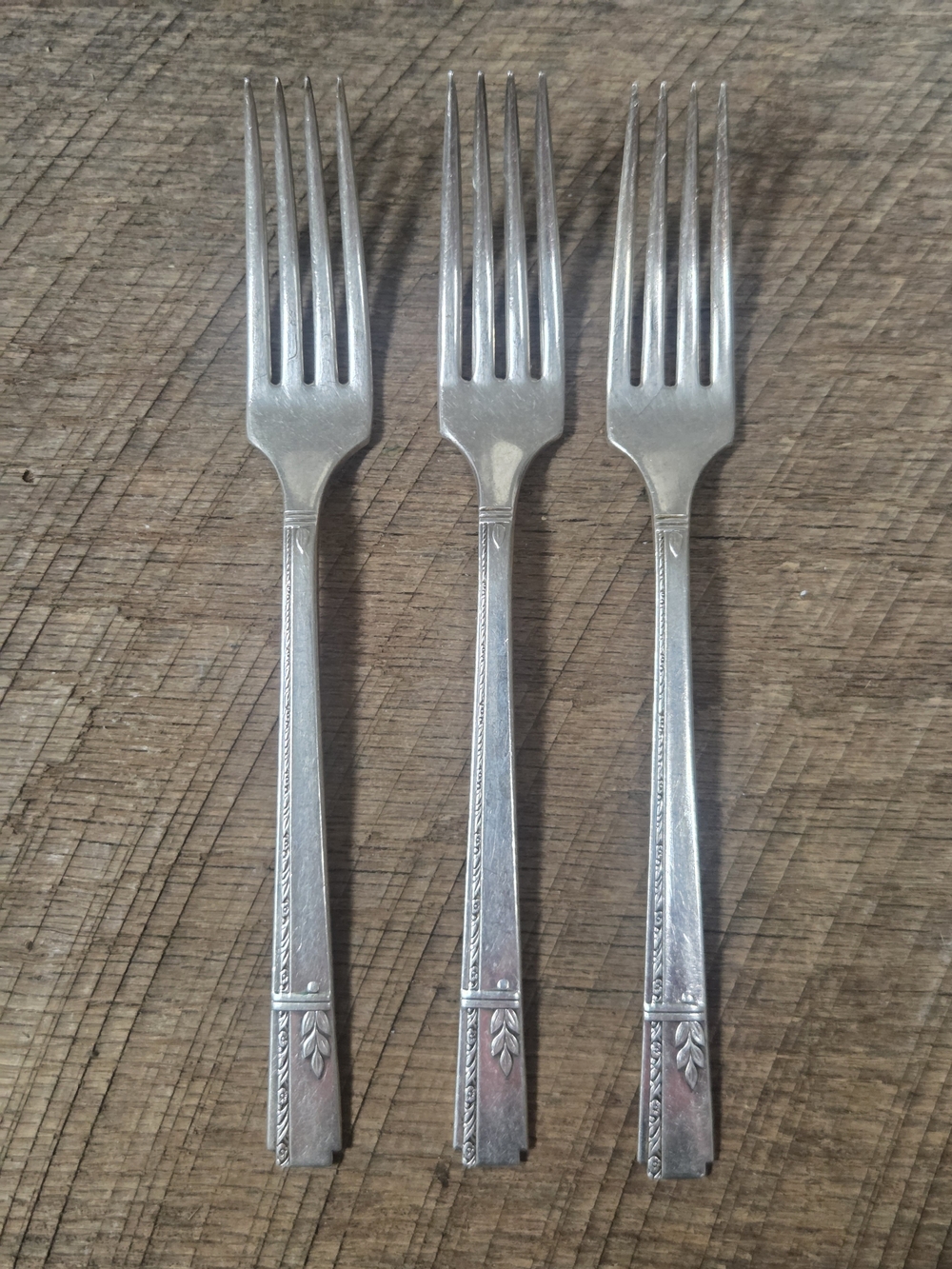 Vintage Oneida Prestige Grenoble Silverplate 3 Dinner Forks ~ Bin RR